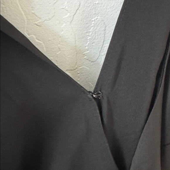 Anthropologie Hutch Black Halter Satin Romper XL Waist Tie Open Back NWT - Picture 6 of 8